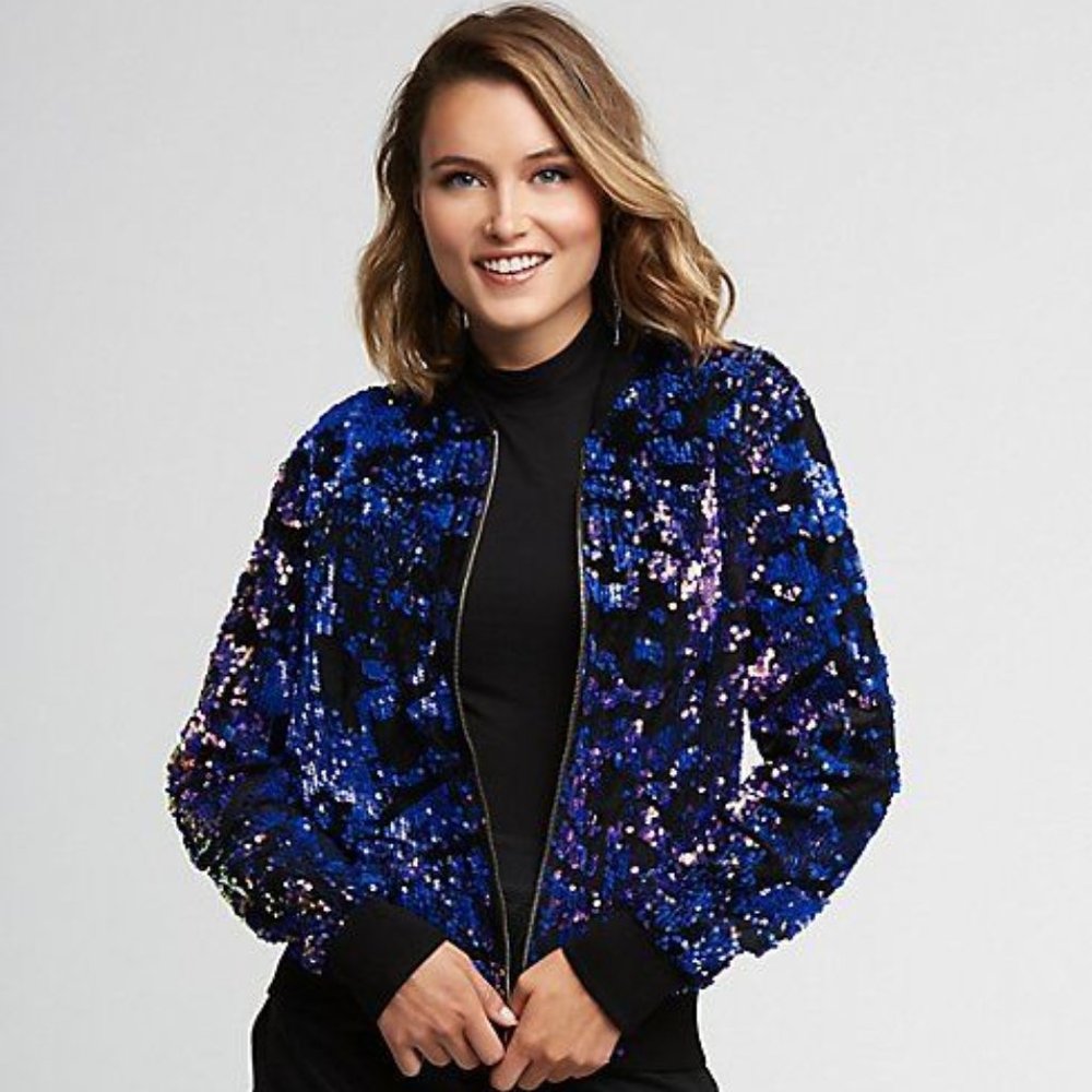 Sequin Bomber Jacket